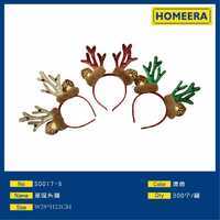 HOMEEA Christmas Reindeer Headband Plush Light Up Party Hat Adult Unisex Winter Holiday Accessory W29 H22CM - Product Image 1