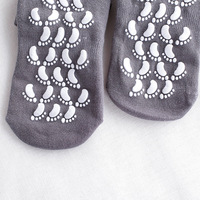 Chaussettes de yoga Pilates antidérapantes en coton avec logo personnalisé Chaussettes en silicone antidérapantes pour le sport et le fitness à domicile
