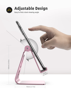 Soporte portátil de aluminio Lamicall A para teléfono móvil, base ajustable para escritorio, soporte para teléfono, oferta para pedidos al por mayor - Product Image 5