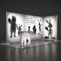 Boîte lumineuse graphique SEG à installation sans outil, rétroéclairée par LED, autoportante, modulaire, extensible, en PVC, équipement publicitaire