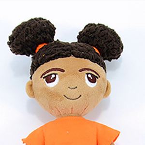 Poupée personnalisée de fille noire, poupée de dessin animé, poupée en peluche - Product Image 4