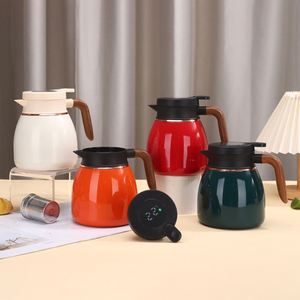 Modern Stainless Steel Insulated <b>Kettle</b> Intelligent Temperature Display New Handle for Home Office Use Tea-Water Separation - Product Image 1