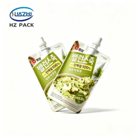 Pochette souple personnalisée de qualité alimentaire avec bec verseur pour sauce barbecue, mayonnaise, beurre de cacahuète, ketchup, vinaigrette, moutarde, confiture