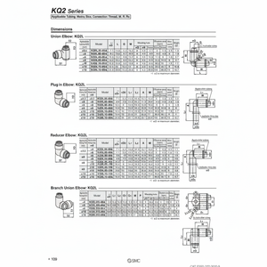 ชิ้นส่วนนิวเมติกส์ KQ2L04-00A นิวเมติก - Product Image 1