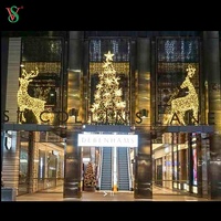Boîte cadeau de Noël LED 3D de grande taille, ours polaire, parapluie, renne, élan, décorations lumineuses