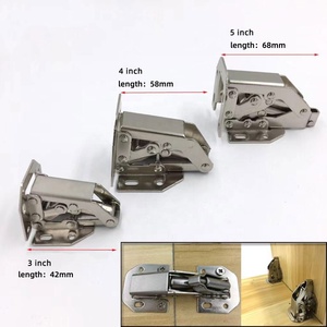 Modern 3 Inch Punch-Free Cabinet Door <strong>Spring</strong> <strong>Hinge</strong> 90 Degree Frog <strong>Hinge</strong> for Kitchen Living Room Home Office No Need for Drilling - Product Image 4