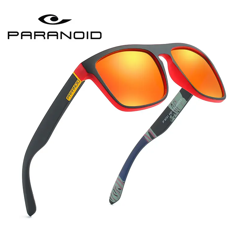 PARANOID P8731 टीएसी UV400 की रक्षा Polarized डिजाइनर धूप का चश्मा प्रामाणिक