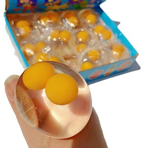 Juguete Antiestrés de Plástico con Forma de Huevo, Artículo de Broma, Juguete de Doble Yema para Apretar, Irrompible, para Reducir el Estrés, Unisex - Product Image 1