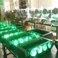 RGBW 8 ojos LED araña luz DJ Disco Night Club KTV pub fiesta LED araña luz sharpy haz de luz con cabezal móvil