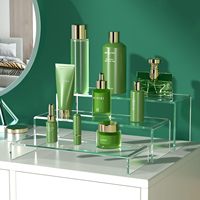 Présentoir Organisateur Moderne à 3 Niveaux en Acrylique Transparent Pré-assemblé Écologique pour Amiibo, Desserts et Bijoux