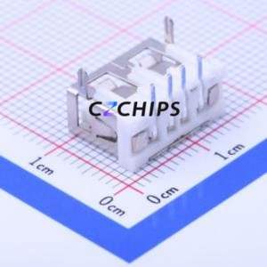 910-161A1013D10100 USB Connector Bent Lead Through Hole Connector Type-A USB 2.0 Female Right Angle Insert - Product Image 2