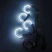 Accessoires Anneaux hexagonaux en coton 70mm 80mm 86mm 90mm 106mm Multicolores App RGB Anneaux LED hexagonaux à changement de couleur Anneaux halo hexagonaux