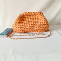 Penjualan laris tas Messenger modis lintas batas murni buatan tangan tas Clutch gaya terbuka Crochet wanita