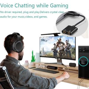 USB giao diện âm thanh bên ngoài Card âm thanh USB Adapter 3.5mm cho máy tính xách tay loa PS4 Tai nghe USB mic Card âm thanh .. - Product Image 2