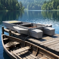 Siège triple pliable portable pour bateau, en PE, pour toit de voiture, flottant latéralement, épaissi, robuste, renforcé, écologique, recyclable, avec grand espace de rangement pour perceuse