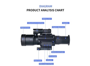 Monoculaire de vision nocturne <span class=keywords><strong>numérique</strong></span> 11X avec écran OLED, boussole électronique, OEM ODM - Product Image 3