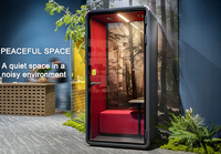 Cabine de bureau acoustique portable pour 1 personne, cabine téléphonique insonorisée, cabine modulaire mobile pour l'intimité au lieu de travail