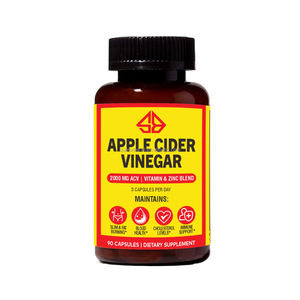 Suplemento herbario de vinagre de sidra de manzana OEM con vitamina D, zinc, magnesio y té verde para adelgazar, quemar grasa y fortalecer el sistema inmunológico, 90 unidades. - Product Image 1