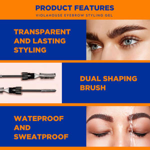<span class=keywords><strong>Gel</strong></span> Coiffant <span class=keywords><strong>Sourcils</strong></span> Transparent Imperméable 24H Longue Tenue avec Brosse pour un Effet Laminé et Plumeux Kit Maquillage <span class=keywords><strong>Essence</strong></span> OEM - Product Image 6