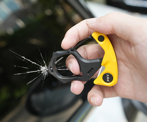 أداة متعددة الاستخدامات للخارج من سانرينمو SK051G-GY مع حلقة مفاتيح وخطاف وقاطع زجاج للتخييم والبقاء على قيد الحياة - Product Image 1