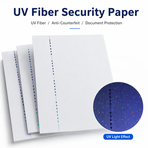 Papier de sécurité UV biodégradable double face pour certificats, billets, bons, protection de la marque, documents anti-contrefaç<span class=keywords><strong>on</strong></span> - Product Image 1