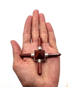 Generador de energía de cristal de jaspe rojo, pirámide de 4 puntos y Ángel, generador de energía de cristal para curación de energía de Reiki y regalo espiritual - Product Image 4
