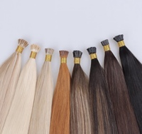 Extensions de cheveux humains vierges Remy pré-collées à micro-anneaux réutilisables, double épaisseur, 100 mèches