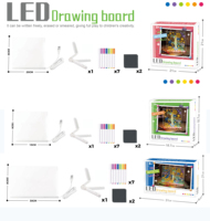 8.5 pouces magique lueur dessin réutilisable LCD tableau d'écriture Protection des yeux tableau lumineux pour enfants meilleur cadeau d'anniversaire pour les tout-petits 3 +