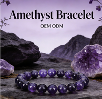 Bracelet ajustable unisexe en perles élastiques avec pierre dragon violette en forme de boule pour mariage – En stock, vente en gros