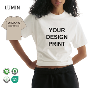 T-shirt in Cotone Organico GOTS 260GSM all'Ingrosso, T-shirt Personalizzata da <span class=keywords><strong>Donna</strong></span> <span class=keywords><strong>Oversize</strong></span> Stile Y2K per l'Estate - Product Image 1