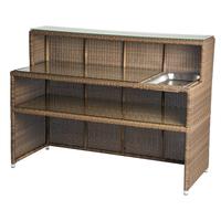 Meubles de jardin en rotin pour bar à cocktails, comptoir de piscine extérieure, table en rotin pour boîte de nuit de plage, armoire en rotin