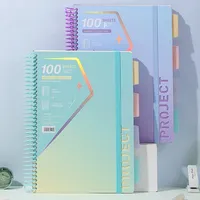 Carnet à spirale souple GF Gradient A4 grand format, rechargeable 4 trous, journal et agenda pour étudiants, fournitures scolaires et de bureau