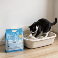 Litière pour chat en gros, mélange de tofu et de manioc, absorption rapide, sans poussière, contrôle des bactéries, fibres végétales renouvelables, prix usine