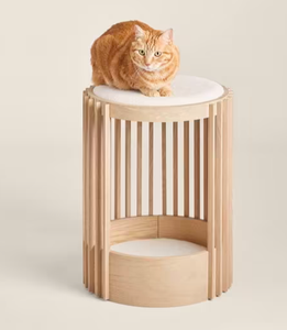 Maisons de luxe pour chats, lit en bois pour chat, lit en osier et lit fermé, meubles pour chat - Product Image 2