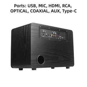 Altavoz de Karaoke al por Mayor de 200W TV-5.<span class=keywords><strong>2</strong></span> con <span class=keywords><strong>2</strong></span> Micrófonos Inalámbricos Recargables, Entrada Óptica Coaxial RCA, Tipo-C de Madera para el Hogar - Product Image 3