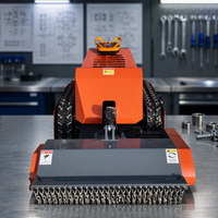 Tondeuse robot à fléaux télécommandée tout-terrain à moteur thermique CE EPA Ga, avec roues en caoutchouc