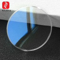 Verre de couverture d'objectif de caméra de vidéosurveillance 95% haute transmission anti-reflet revêtu d'une bordure en émail noir stable aux UV