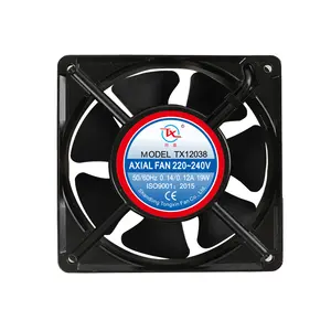 120*120*38mm AC 220v Ventilador de exaustão axial Ventilador de refrigeração com motor 12038 ac Rolamento de esferas