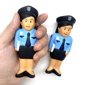 Giocattolo Antistress in Schiuma PU a Forma di Poliziotto, Morbido e a Lenta Risalita, per Alleviare lo Stress, Personalizzabile OEM - Product Image 1