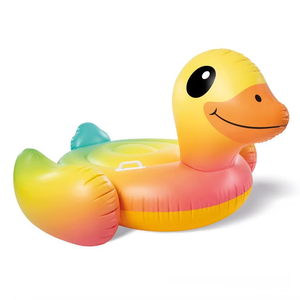 ห่วงยางเป่าลมรูปเป็ดสีเหลือง INTEX 57556 ของเล่นลอยน้ำสำหรับสระว่ายน้ำ วัสดุ PVC พกพาสะดวก สำหรับผู้ใหญ่และเด็ก เล่นสนุกในแม่น้ำ - Product Image 3