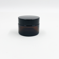 Pot en verre ambré avec bouchon à vis pour crème visage et soins de la peau, emballage individuel pour usage personnel, en carton