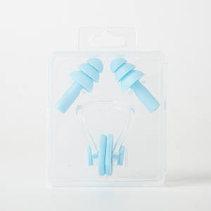 Großhandel Silikon Nasen <span class=keywords><strong>clip</strong></span> & Ohr stöpsel Set Persönliches Schutz zubehör zum Schwimmen Tauchen & Surfen - Product Image 3