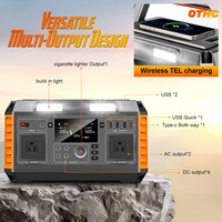 Station d'alimentation portable d'urgence à ondes sinusoïdales pures, avec charge sans fil MPPT, affichage LED, BMS et Type-C, directement de l'usine (OEM/ODM)
