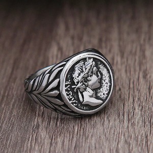Anillo de Acero Inoxidable con Diseño de Moneda Vintage del Imperio Romano de Julio César, Joyería de Moda para Hombre, Regalo - Product Image 2