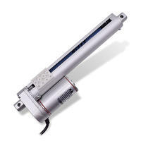 Actionneur linéaire électrique mini haute vitesse de 8 pouces, capacité 100 lb, 24 V CC/12 V, glissière de suivi pour table élévatrice, aimant permanent