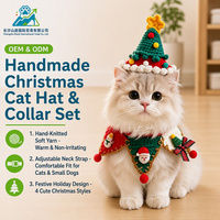 Accessoires pour animaux de compagnie : Collier clochette pour chien, motif dessin animé, style Instagram, tenue de Noël pour animaux, accessoires faits main pour chats, vêtements pour animaux