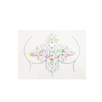 Bijoux de tatouage temporaire blanc personnalisé autocollants de gemme d'art corporel à la mode pour le visage corps mamelon autocollant de gemme de mamelon personnalisé