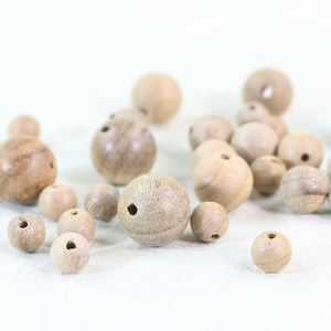 Cuentas redondas de madera de 6-12 mm para la fabricación de joyas, accesorios de bricolaje, acabado con vetas de madera natural - Product Image 3