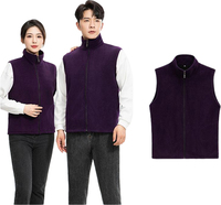Gilet en polaire décontracté rouge pour femmes, printemps-automne, logo personnalisé
