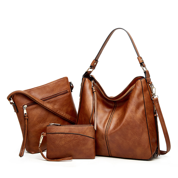 2022 fashion ladies shoulder Tote bags  3 in 1 Large Capacity PU Leather Purse and crossbody handbags sets for women